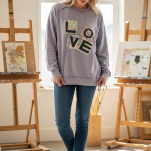 Lavender LOVE Graphic Sweatshirt